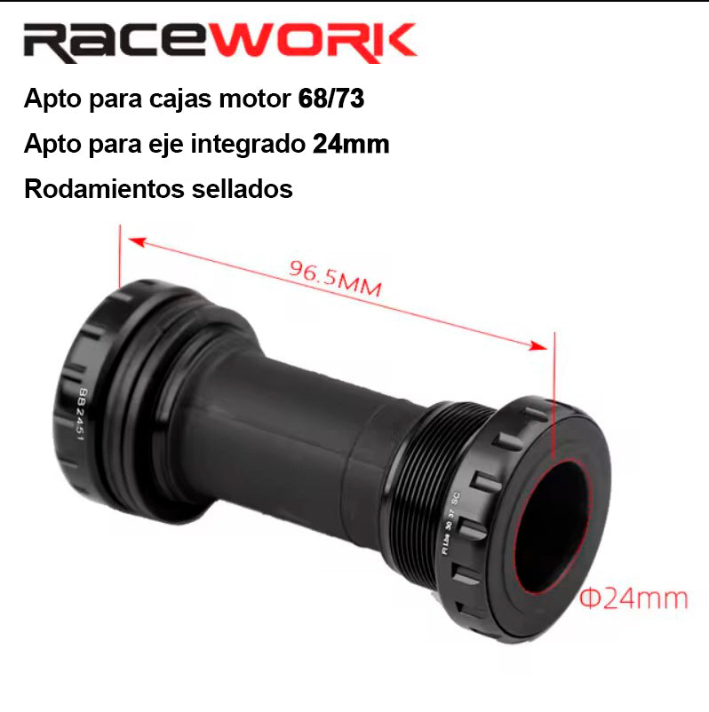 Bielas Racework XT + Corona 32T/34T/36T + Motor integrado