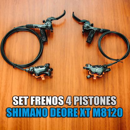 Set de Frenos Shimano XT 4 pistones M8120 ICE TECHNOLOGIES