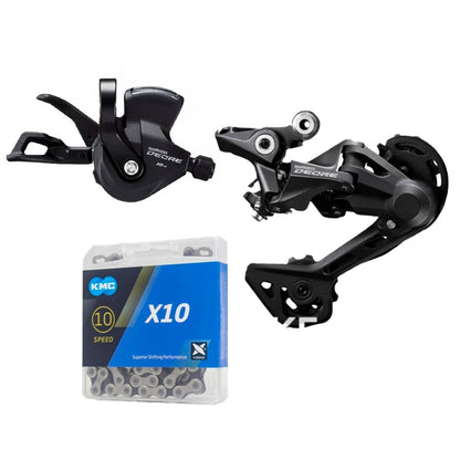 Desviador Trasero + Shifter + Cadena 10v - Shimano Deore M5100 / KMC