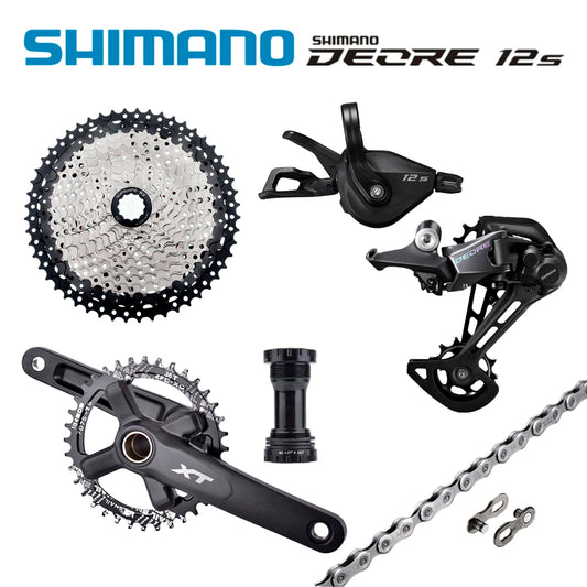 Transmisión 1x12 Shimano Deore + Bielas Racework