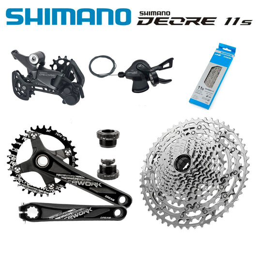 Transmisión 1x11 Shimano Deore (Shimano HG) + Bielas Racework