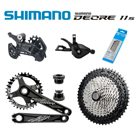 Transmisión 1x11 Shimano Deore + Bielas Racework