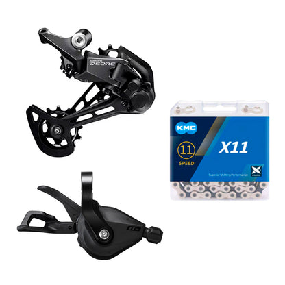 Desviador Trasero + Shifter + Cadena 11v - Shimano Deore M5100