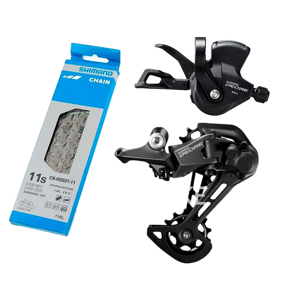 Desviador Trasero + Shifter + Cadena 11v - Shimano Deore M5100