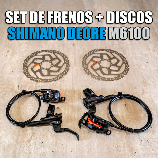 Set de Frenos Shimano Deore M6100 + Discos