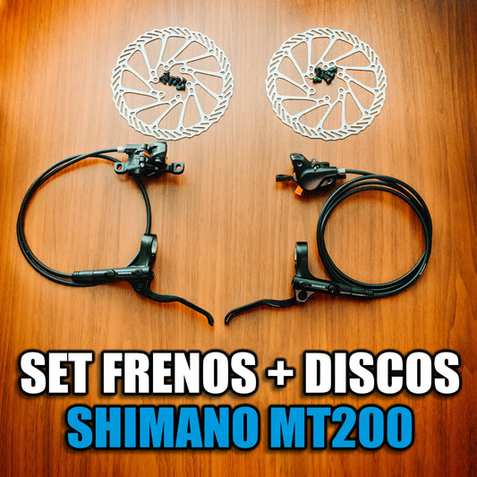 Set de Frenos Shimano MT200 + Discos