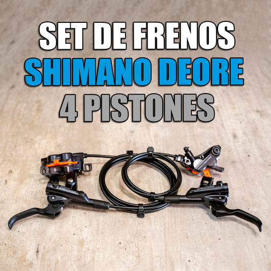 Set de Frenos Shimano Deore 4 Pistones M6120