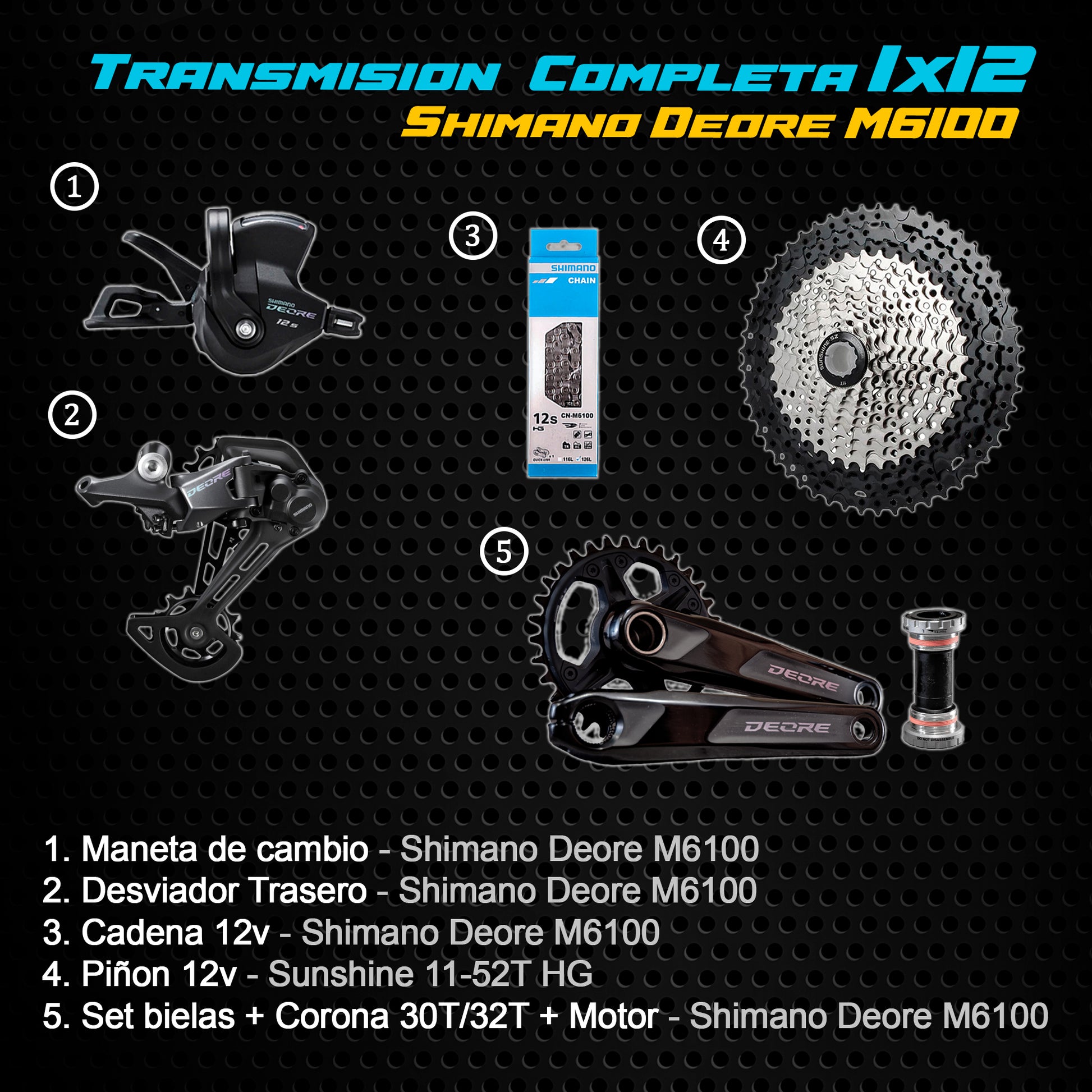 Cadena 12v Shimano Deore M6100