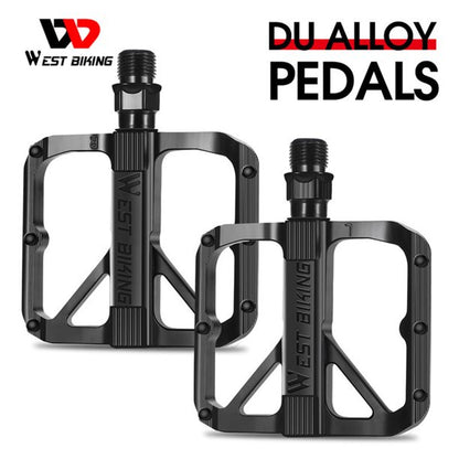 Pedales West Biking - Aluminio Negro