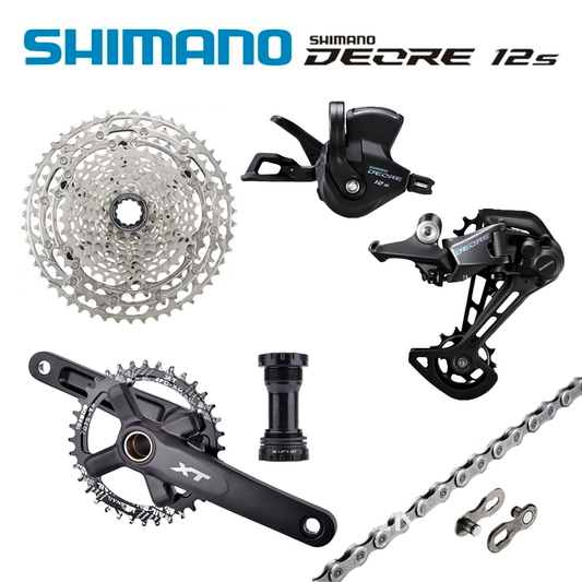 Transmisión 1x12 Shimano Deore (Microspline) + Bielas Racework